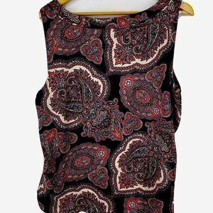 Ann Taylor Women's Paisley Sleeveless Tank Blouse‎ Top Size Small